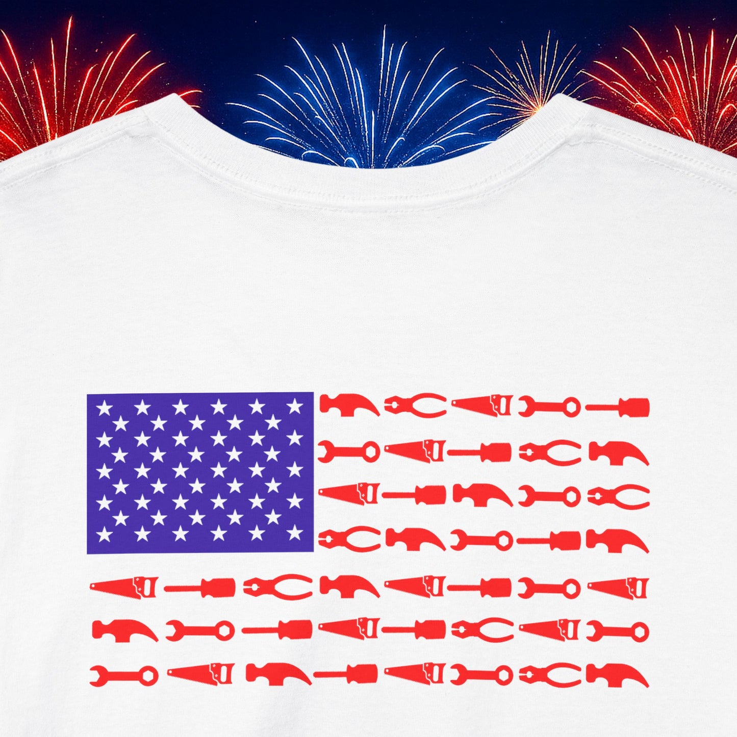 Tool Flag Wrench White T-Shirt – American Pride for the Trades