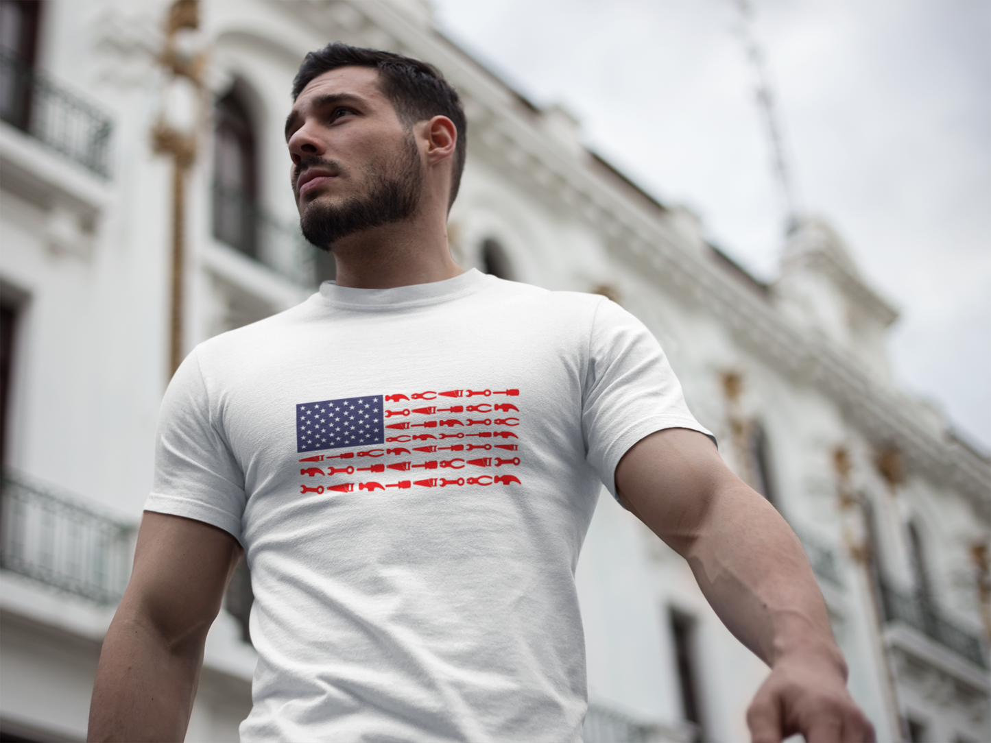 Tool Flag Tee – American Pride for the Tradesman