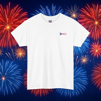 Tool Flag Wrench White T-Shirt – American Pride for the Trades