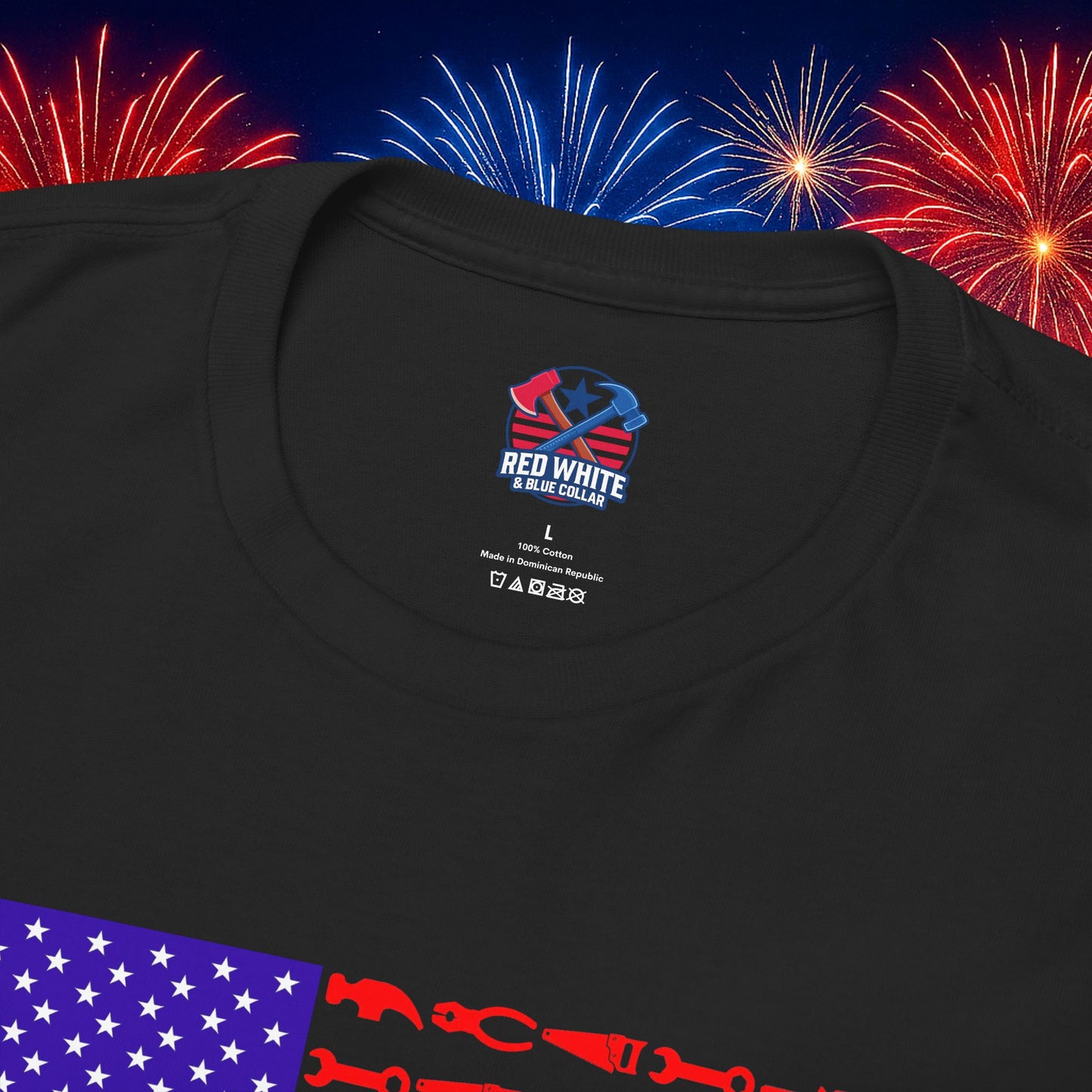 Tool Flag Black T-Shirt – Built Tough, Worn Proud