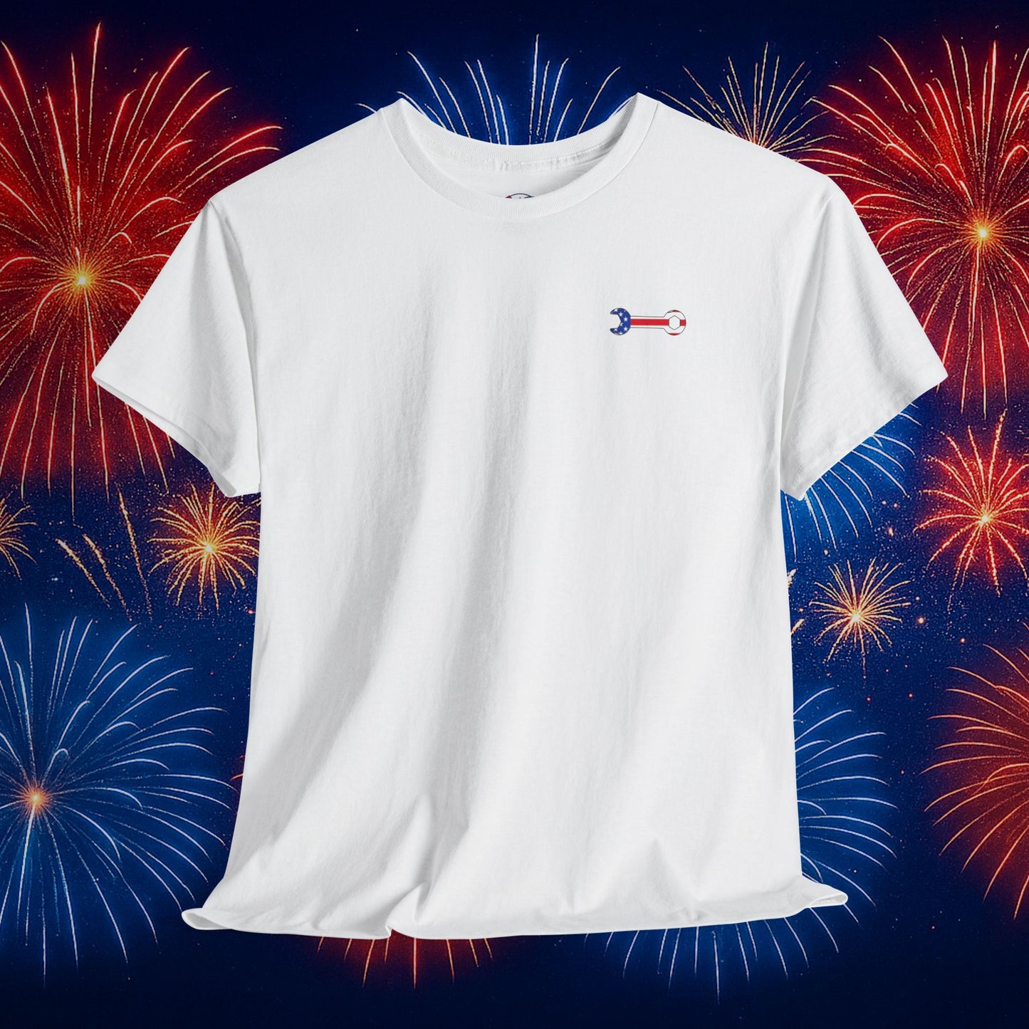 Tool Flag Wrench White T-Shirt – American Pride for the Trades