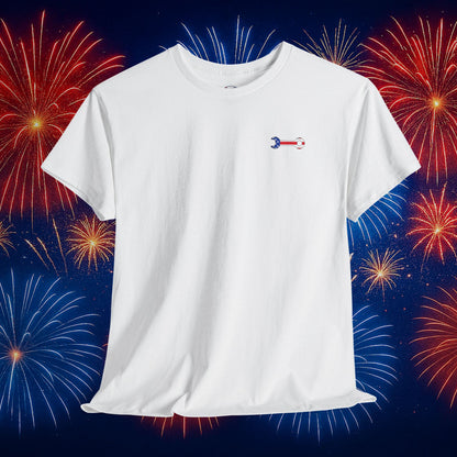 Tool Flag Wrench White T-Shirt – American Pride for the Trades