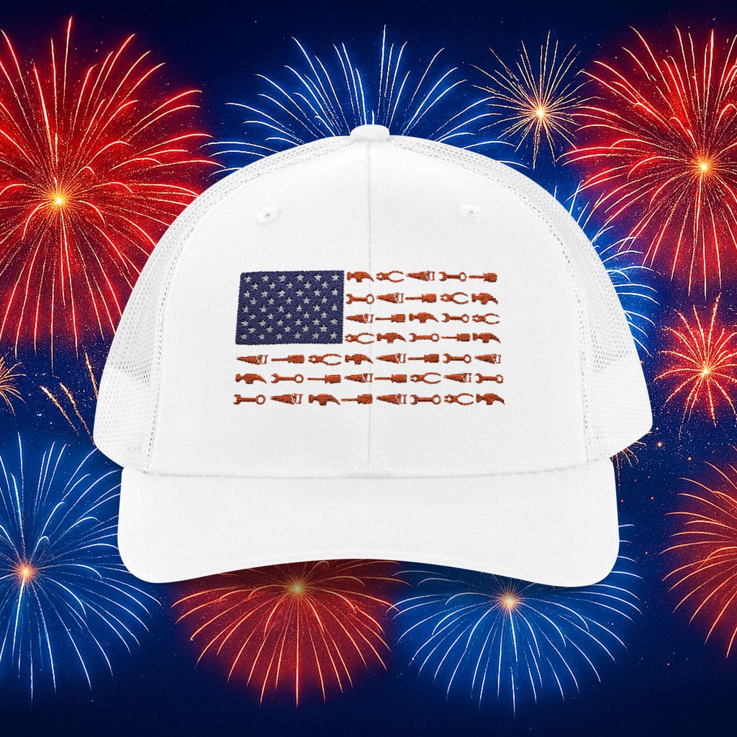 USA Tool Flag Trucker Cap American Flag Made of Hand Tools Snapback