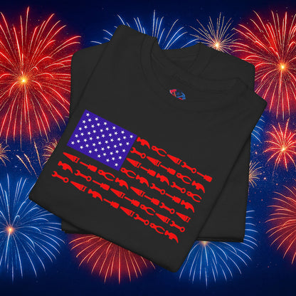 Tool Flag Black T-Shirt – Built Tough, Worn Proud