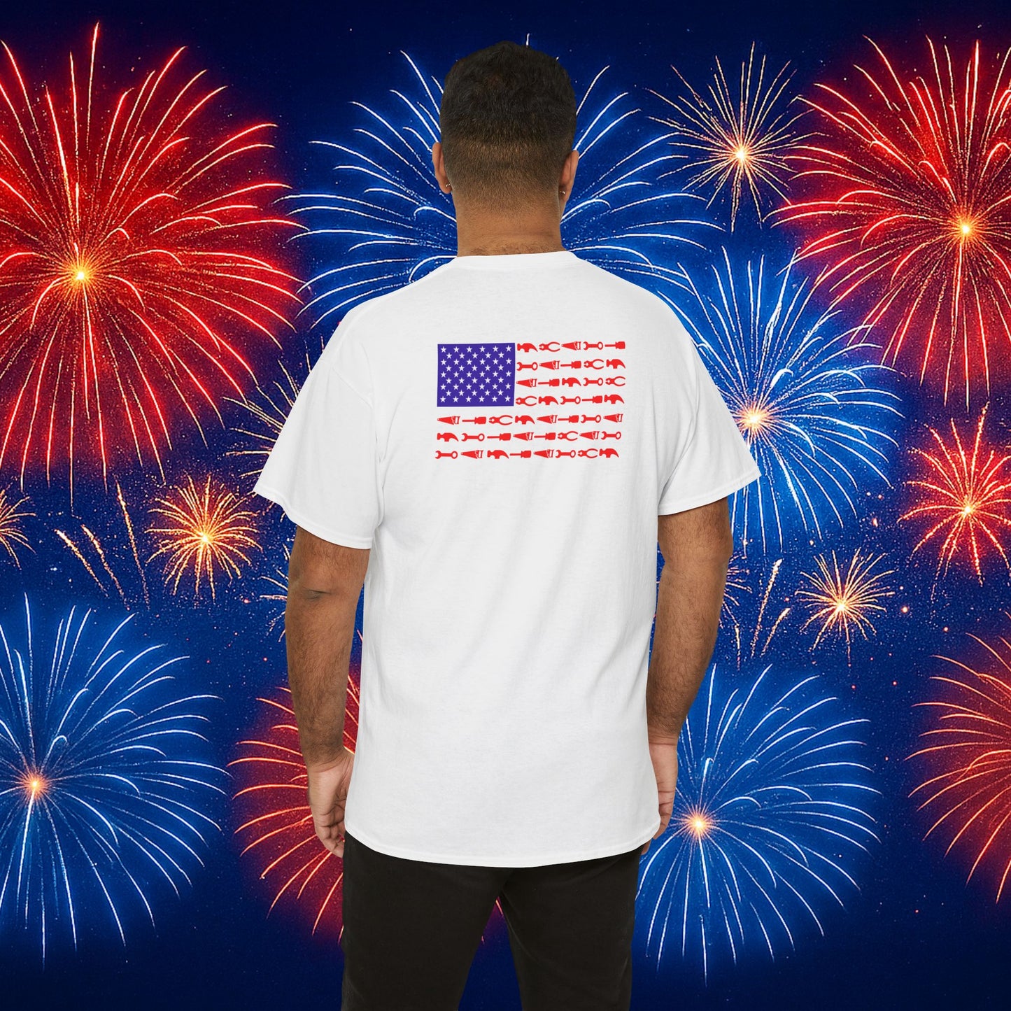 Tool Flag Wrench White T-Shirt – American Pride for the Trades