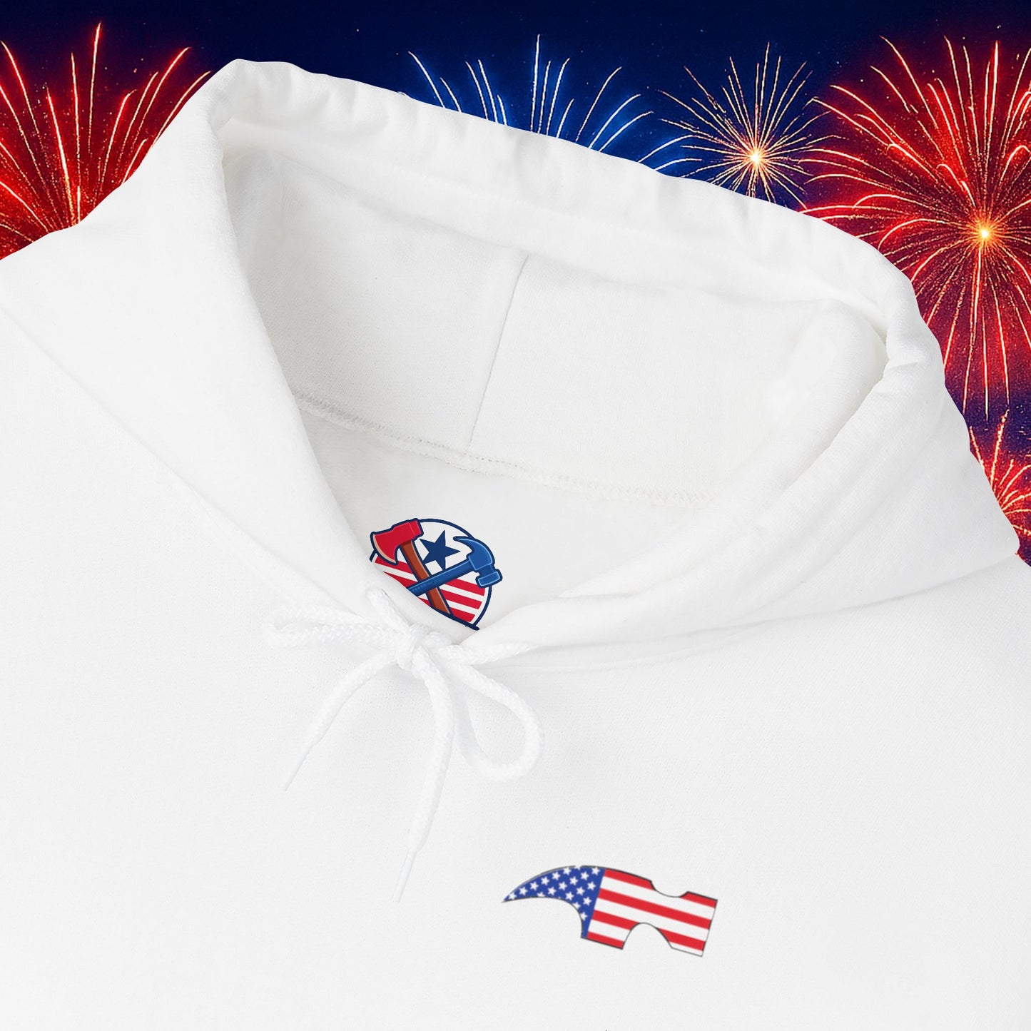 Tool Flag Hammer Hoodie – Built for the Trades, Worn with Pride